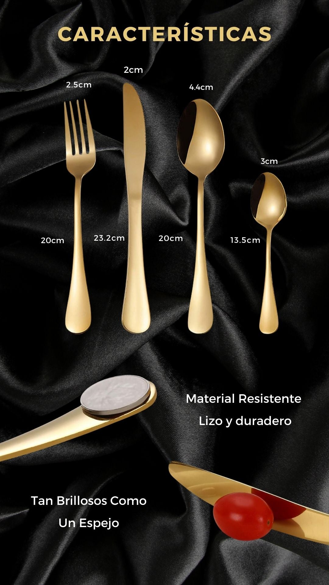 Set de Cubiertos 24 Piezas en Acero Inoxidable
