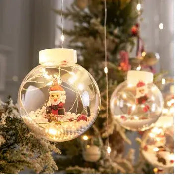 x1  cortinas de bolas navideñas luz led