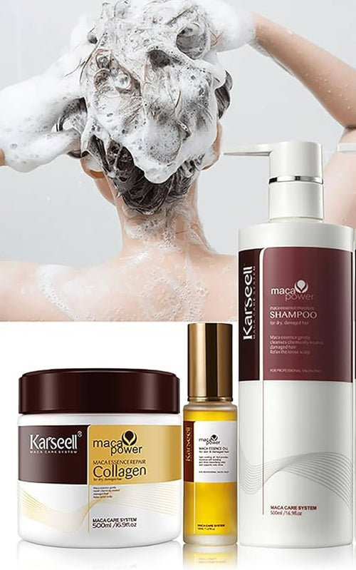 COMBO SHAMPOO+ MASCARILLA + SERUM ACEITE KARSEELL 100% Original