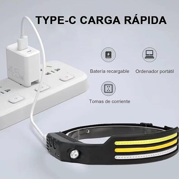 Lampara de Cabeza de Inducción LED Recargable