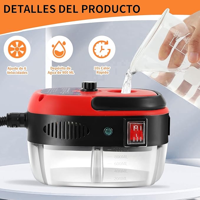 MAQUINA DE VAPOR PORTATIL PARA LIMPIEZA (COCINA, VEHICULOS Y MUEBLES)