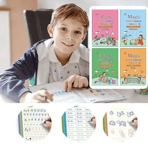 KIT 4 CUADERNOS REUTILIZABLES GRATIS 10 RESPUESTOS DE PLUMAS