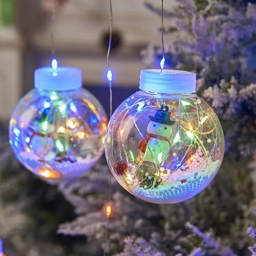 x2 Cortina de bolas navideñas luz led