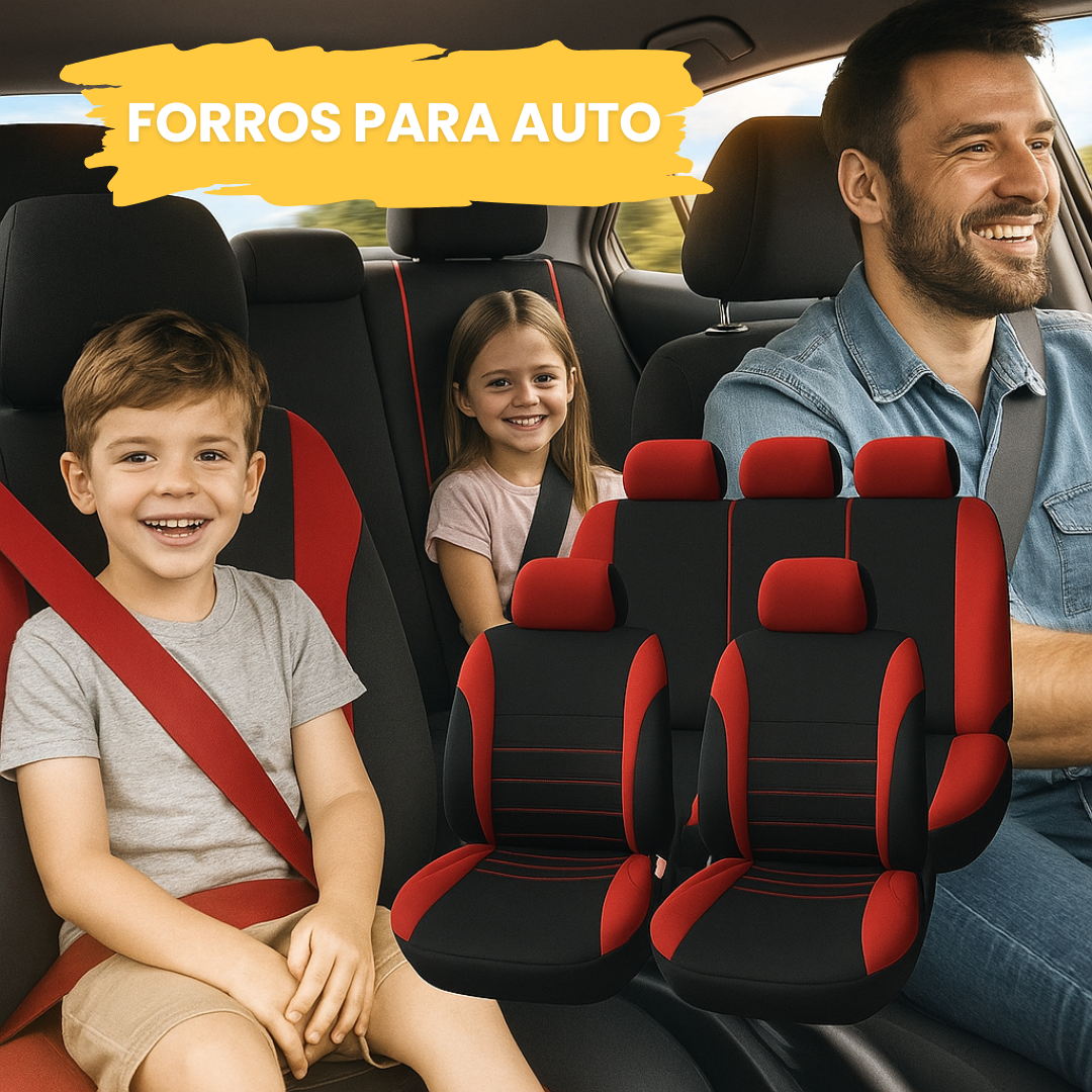 FORROS UNIVERSALES PARA AUTOS JUEGO PARA LOS 5 ASIENTOS+ GRATIS UNA ASPIRADORA PORTATIL