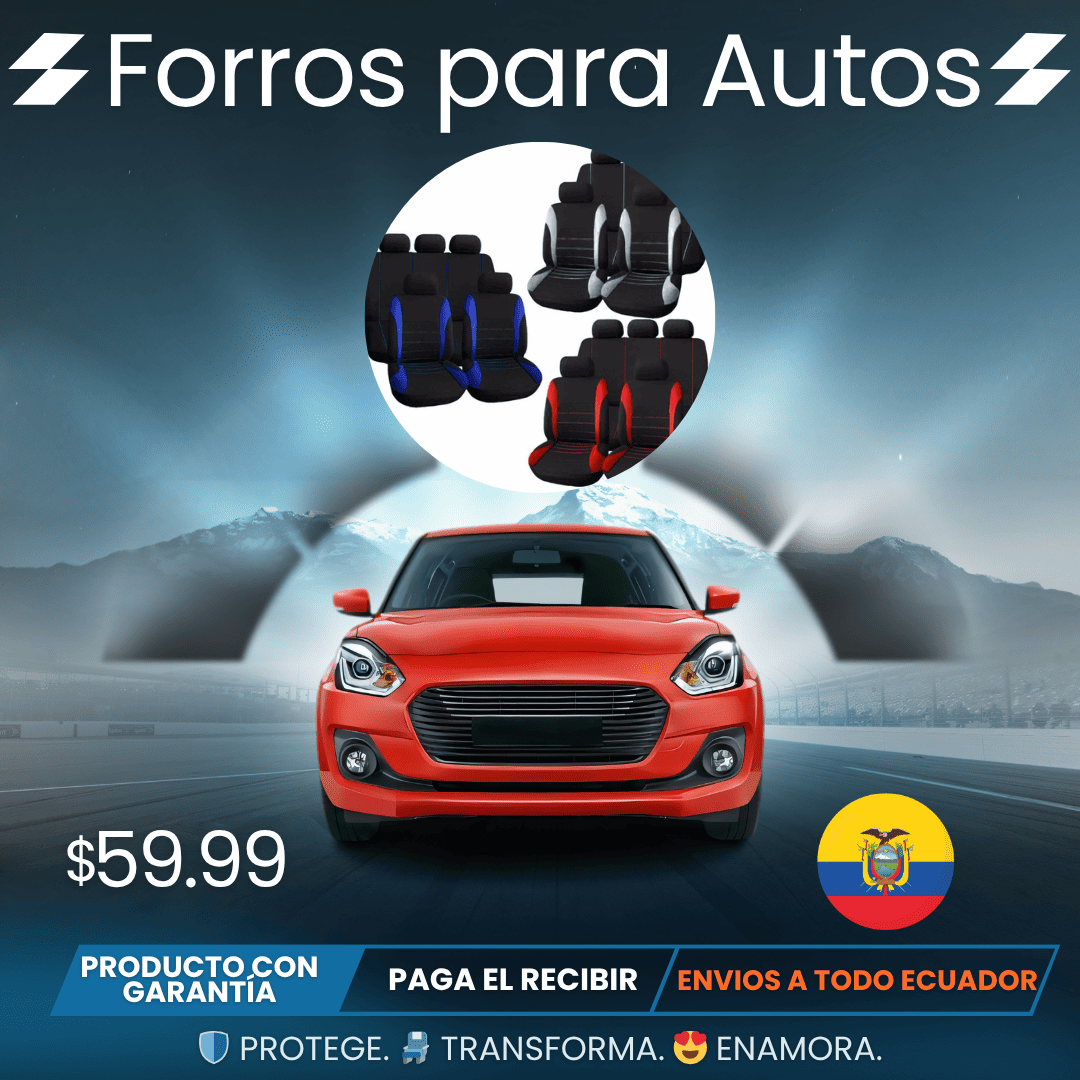 FORROS UNIVERSALES PARA AUTOS JUEGO PARA LOS 5 ASIENTOS+ GRATIS UNA ASPIRADORA PORTATIL