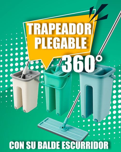 Trapeador 360° - Sistema de Limpieza Total + Balde Incluido (FB)