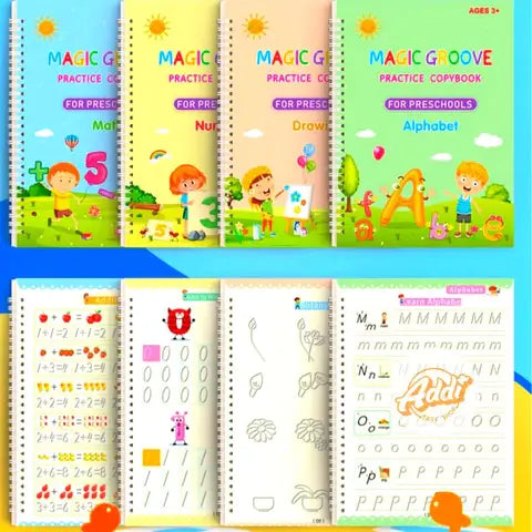 KIT 4 CUADERNOS REUTILIZABLES GRATIS 10 RESPUESTOS DE PLUMAS