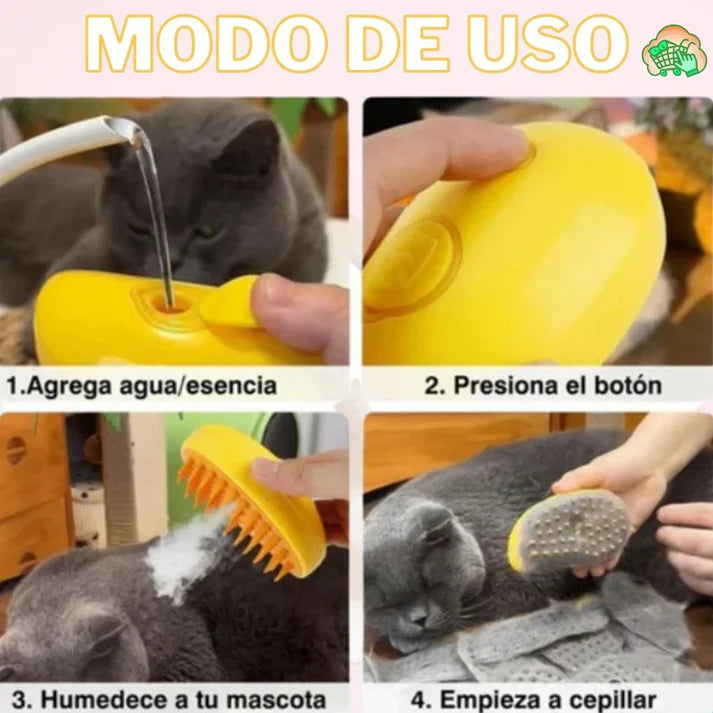 Cepillo de vapor para mascotas