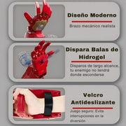 IRON STORM: El Brazo de Superhéroe que Dispara B4las de Hidrogel
