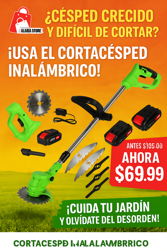 PODRADORA PARA CESPED INCLUYE 2 BATERIAS