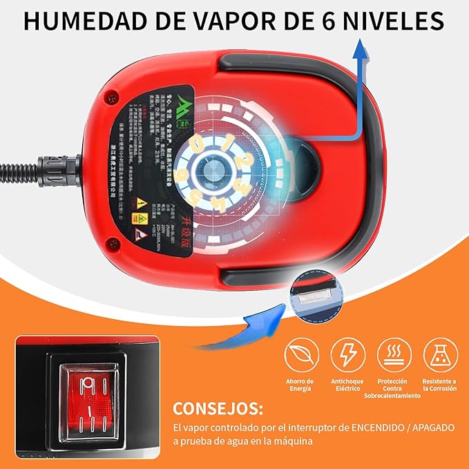 MAQUINA DE VAPOR PORTATIL PARA LIMPIEZA (COCINA, VEHICULOS Y MUEBLES)