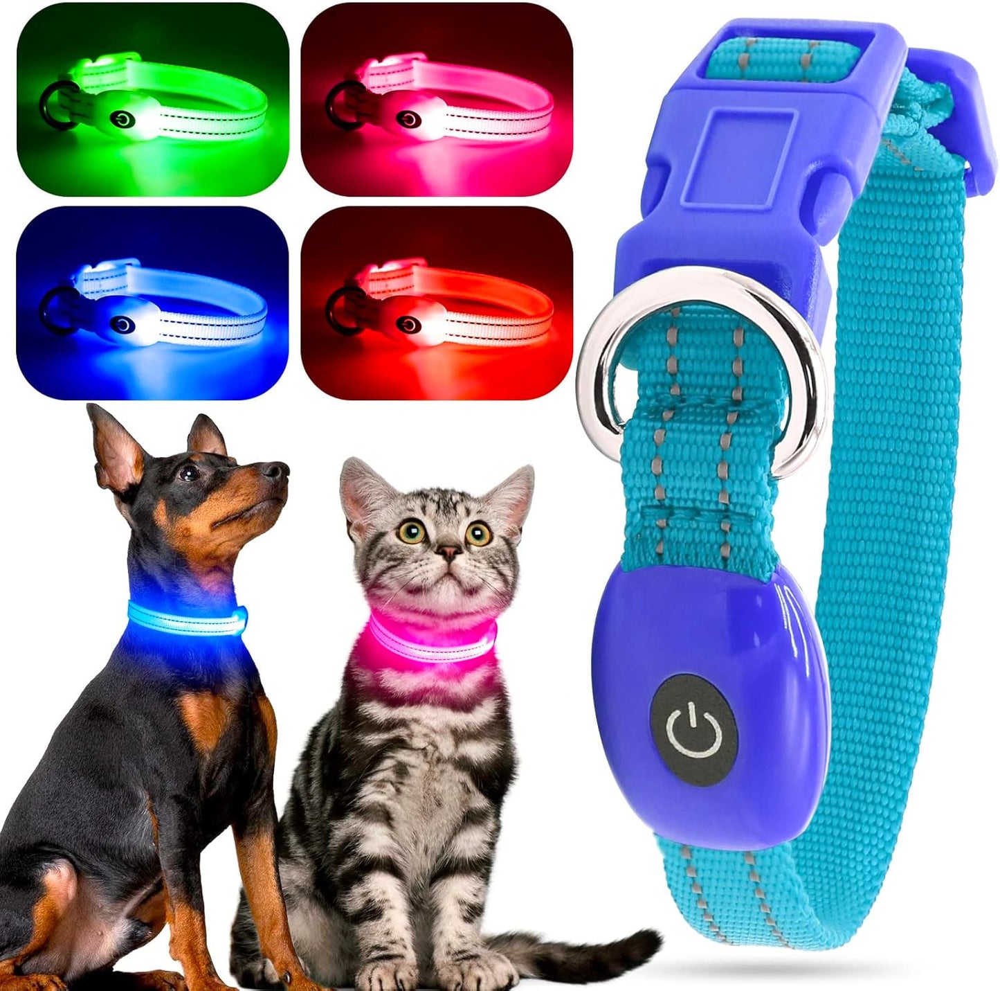 CORREA LED RECARGABLE PARA MASCOTAS