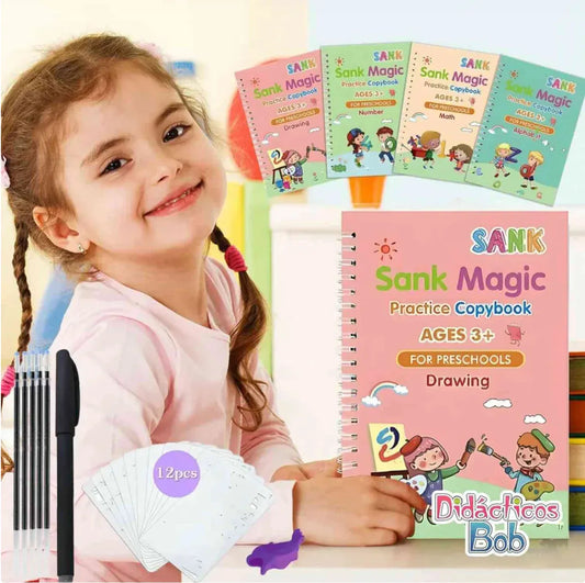KIT 4 CUADERNOS REUTILIZABLES GRATIS 10 RESPUESTOS DE PLUMAS