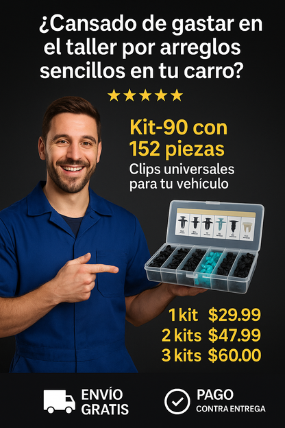 KIT DE SUJETADORES GUARDABARROS 245 PIEZAS