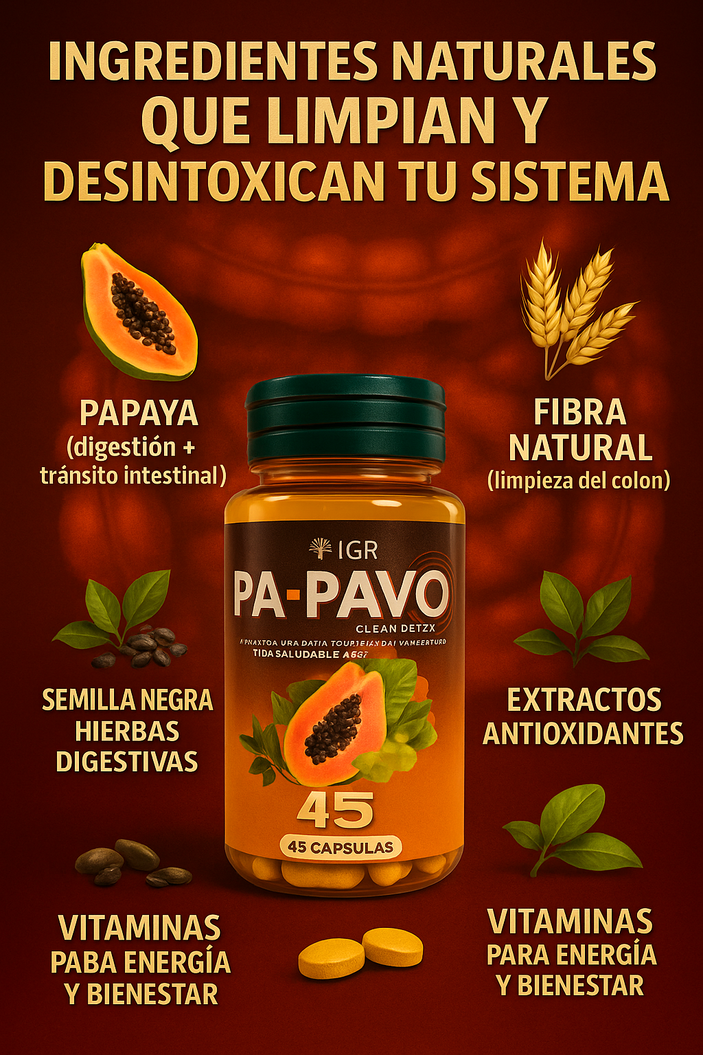 PAPAYA CLEAN DETOX + ENVIO GRATIS
