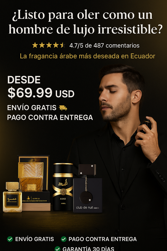 COMPRA 1 RECIBE 3 PERFUME KHAMRA, ASAD, Club de Nuit Intense Man)  Y UN OBSEQUIO GRATIS