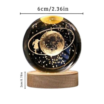 LÁMPARA ESFERA LUNA DE CRISTAL