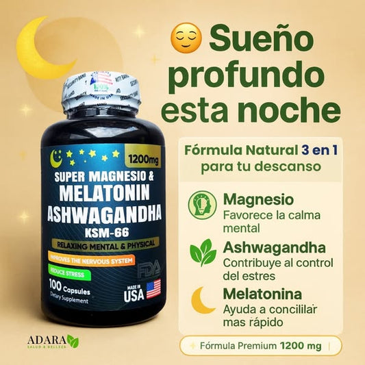 Melatonina Ashwagandha super magnesio