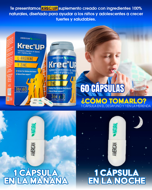 KREC UP FRASCO DE VIDRIO EL ORIGINAL CRECIMIENTO PARA NIÑOS